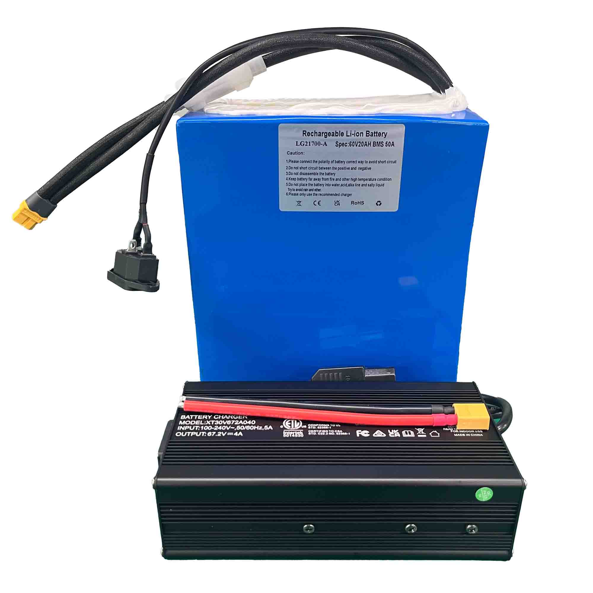 60V 20Ah LG21700 Li-ion Battery