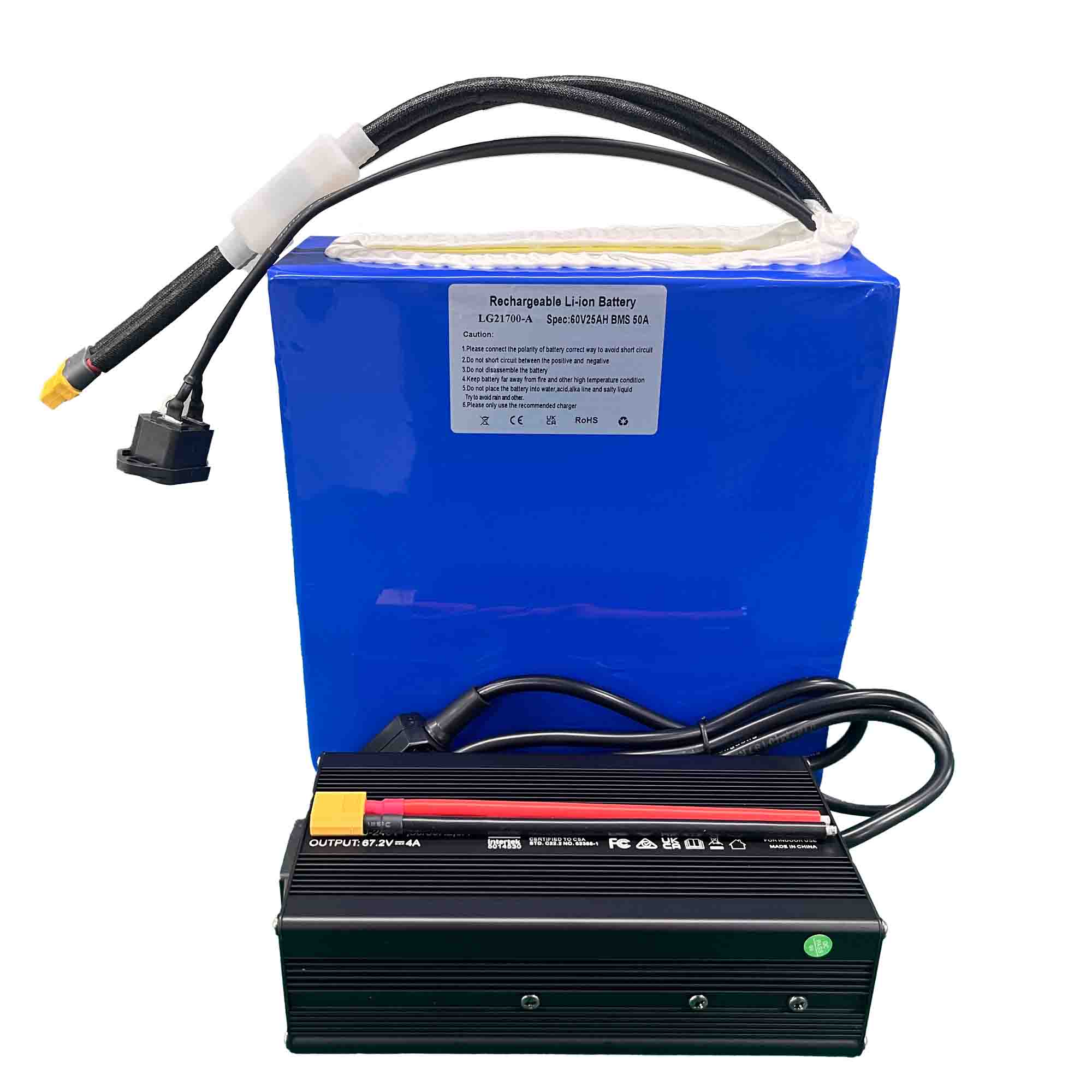 60V 25Ah LG21700 Li-ion Battery